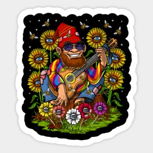 Gnome Sunflowers Sticker